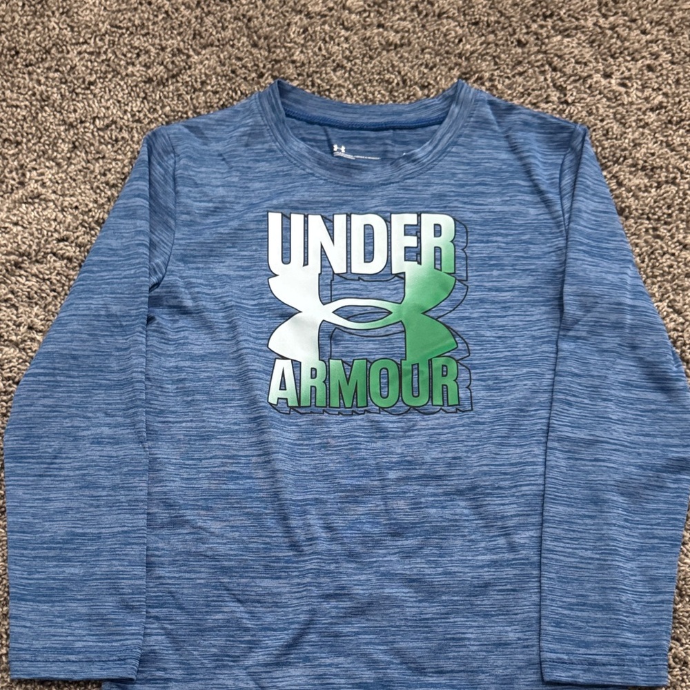 2 Under Armour Boys' Long Sleeve Logo Tee - Picture 2 of 5